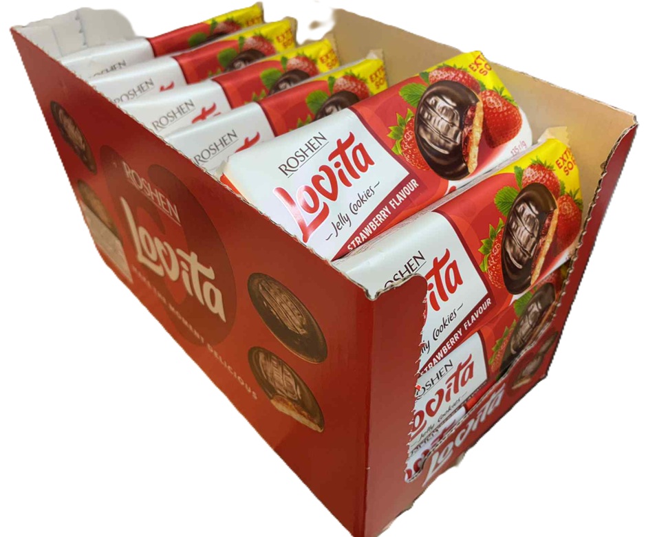 Lovita Čokopiškot jahoda 135 g karton